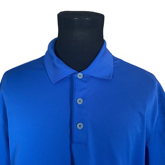Nike Golf Men's Solid Blue Fit Dry Short Sleeve Polo Shirt XL - Picture 3 of 7